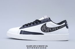 图1_耐克 Nike WMNS Blazer Low Le X Dior联名 开拓者 低帮百搭休闲运动帆布板鞋MEQ187 LKL
