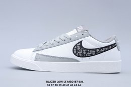 图3_耐克 Nike WMNS Blazer Low Le X Dior联名 开拓者 低帮百搭休闲运动帆布板鞋MEQ187 LKL