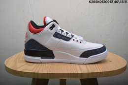 图2_Air Jordan 3 AJ3火焰红 白水泥 单宁爆裂纹篮球鞋男size 如图K265K0120912