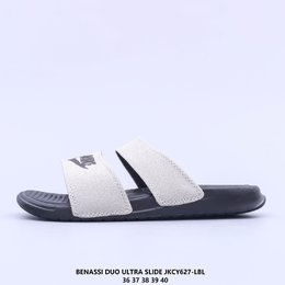 图2_Nike Benassi Duo Ultra Slide 耐克 舒适脚感 抗磨防滑 休闲沙滩鞋忍者拖鞋 JKCY627 LBL