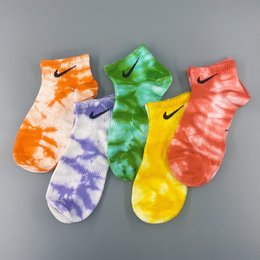 图2_一盒5双 Nike 耐克彩色扎染潮牌 对勾短袜 ins同款超火 扎染色对勾情侣款袜子混色短袜 均码